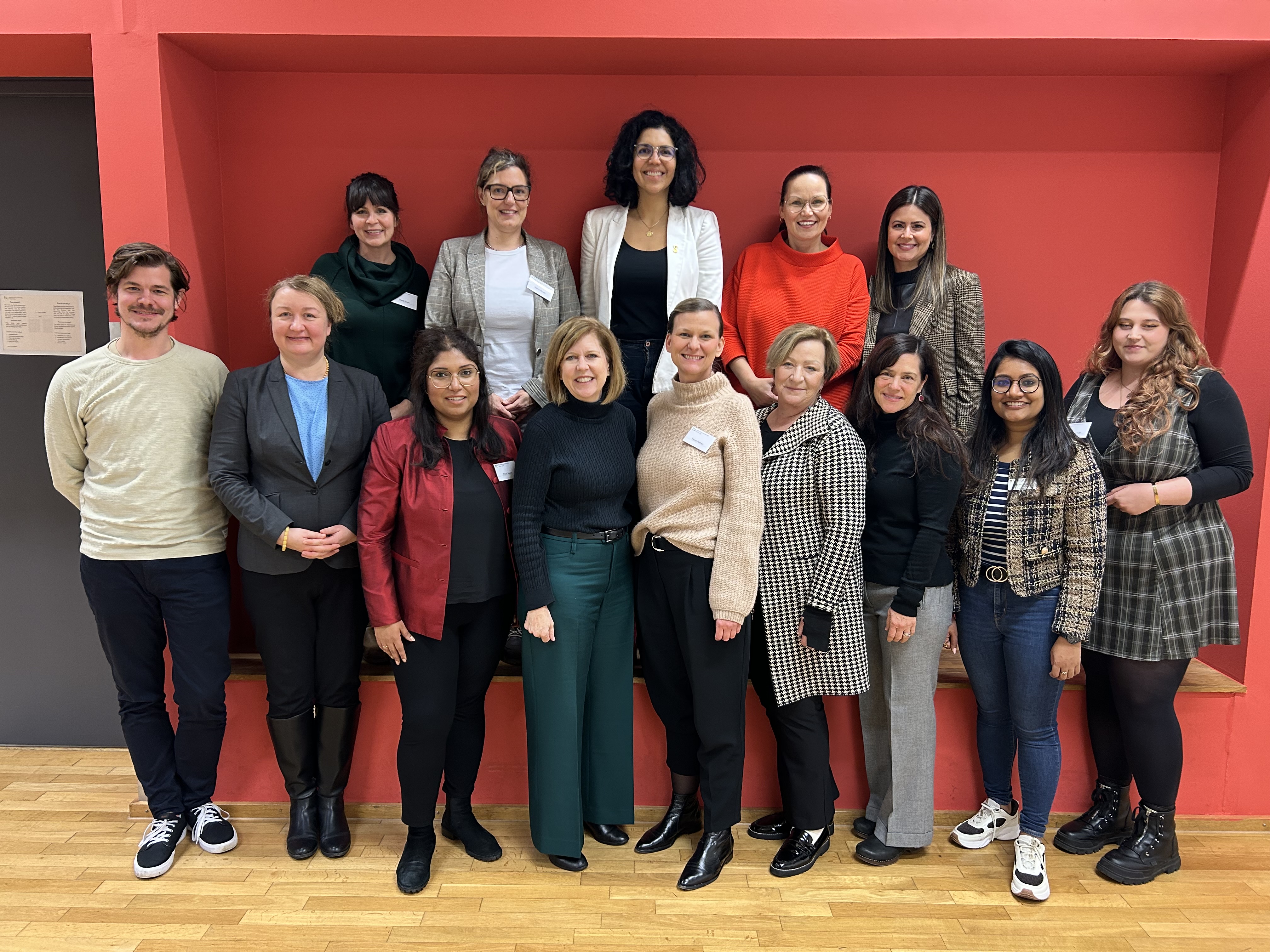 group shot of Lehigh & TU Dortman entrepreneurship faculty & staff