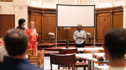 Jennifer Maxwell ’26G presents Ciatta, a sustainable, socially driven menstrual‑care startup.