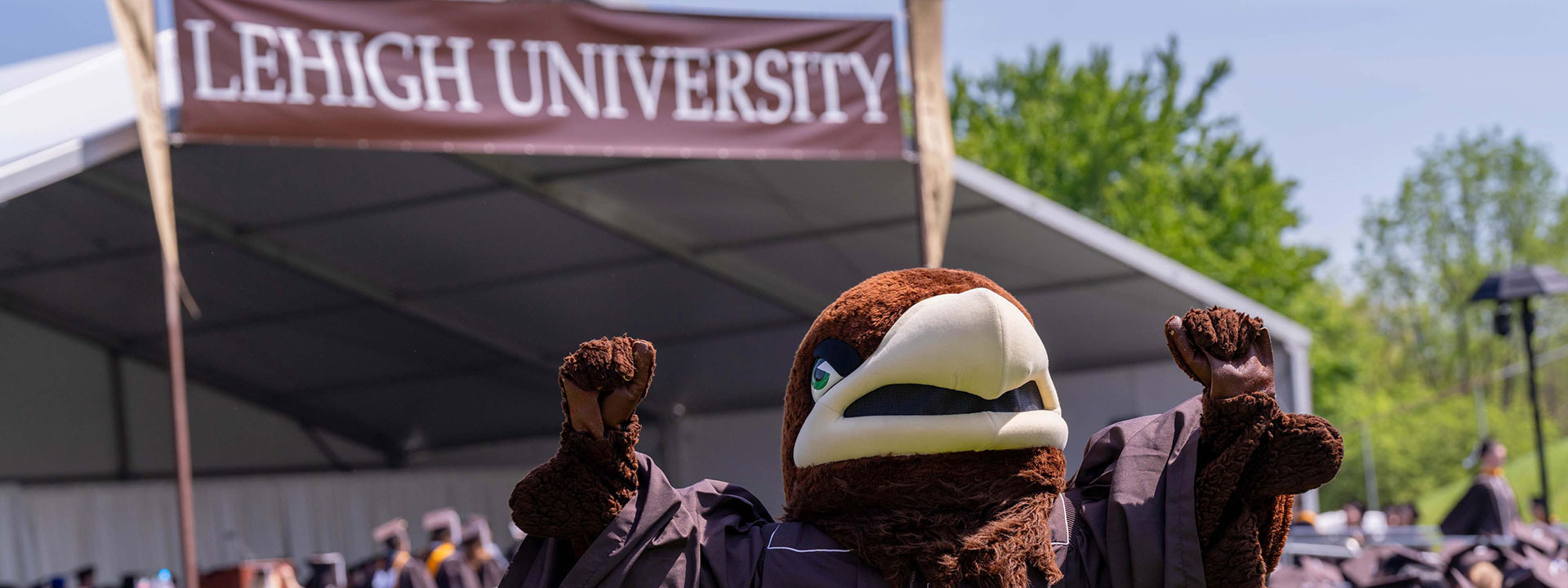Clutch the Lehigh Mascot at the 2026 Graduation Ceremony