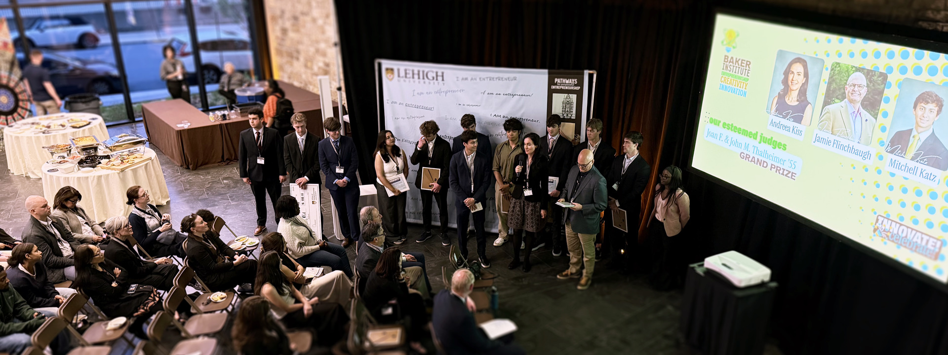 student award winners stand on stage at Innovate! Celebrate!