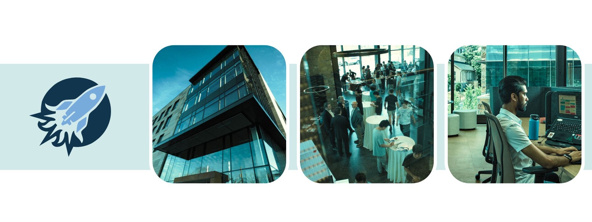 a series of photos that depict entrepreneurial activities from Lehigh