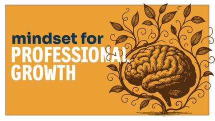 mindest for professional growth with an illustration of brain and vines