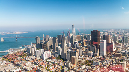 San Francisco skyline from above