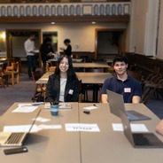 Students are gathered together as they prepare for EUREKA! Pitch Night.